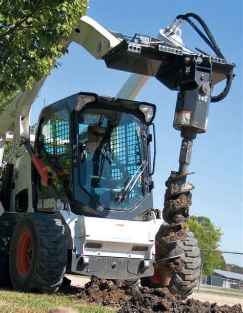 bobcat skid steer auger attachment|bobcat auger attachment for rent.